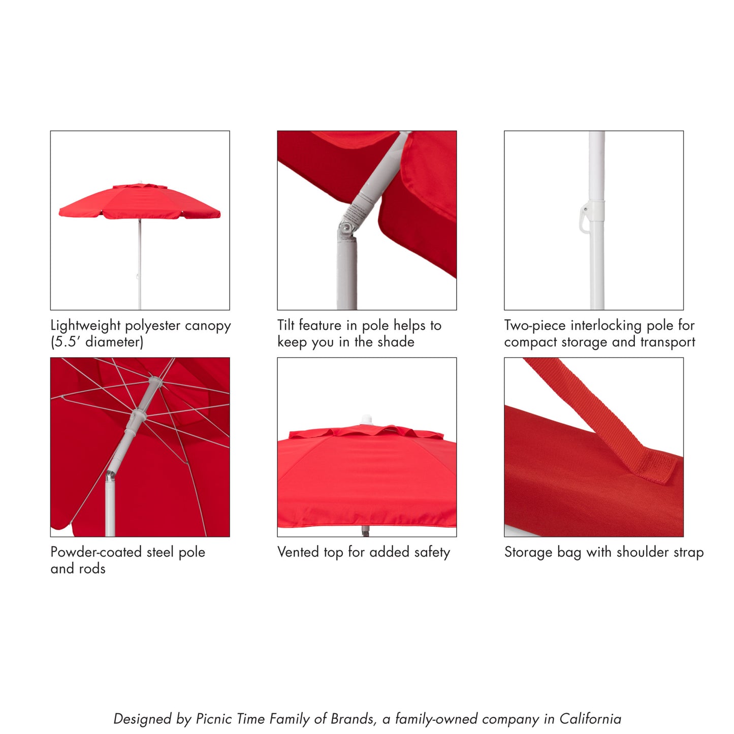 5.5 Ft. Portable Beach Umbrella