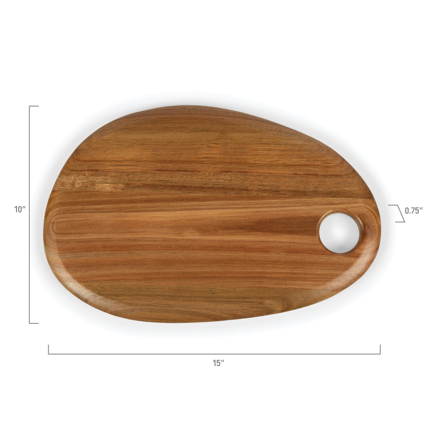 Pebble Shaped Acacia Serving Board 15" x 10"
