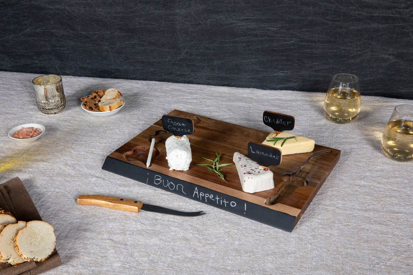 Delio Acacia Cheese Cutting Board & Tools Set