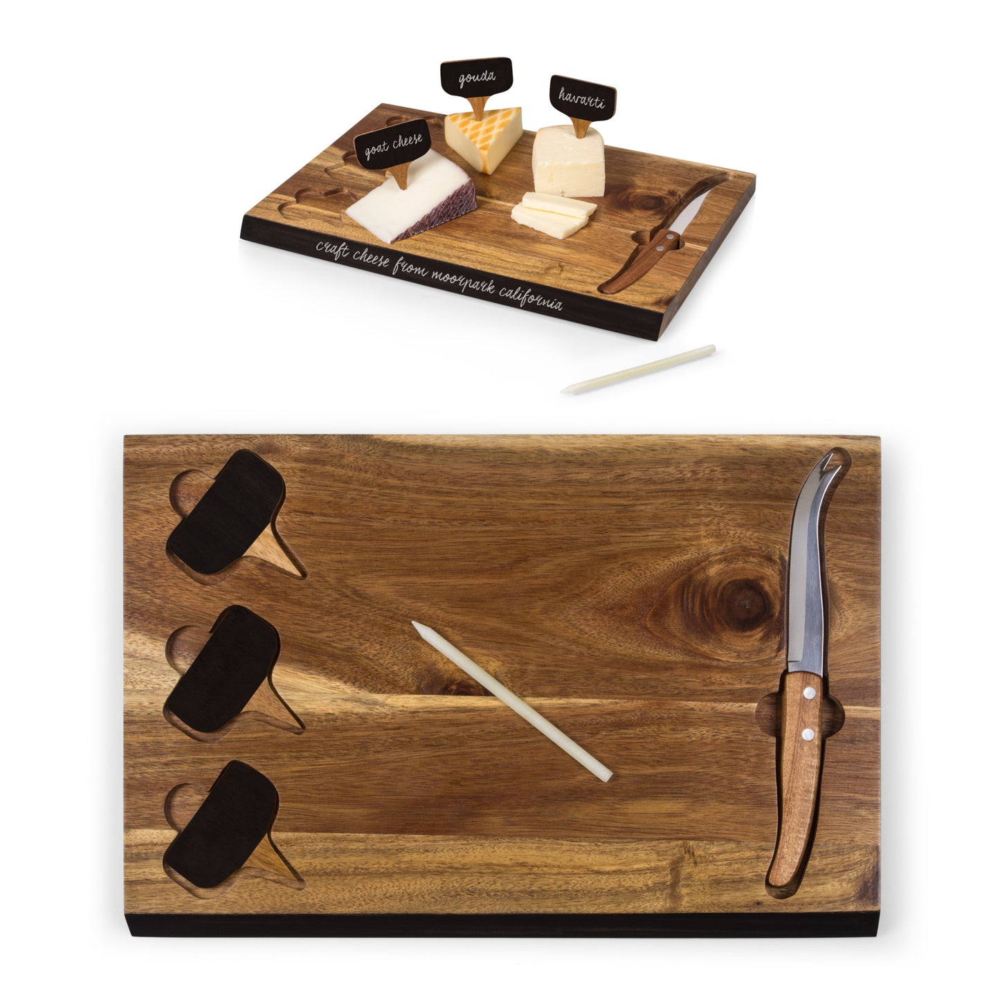 Delio Acacia Cheese Cutting Board & Tools Set