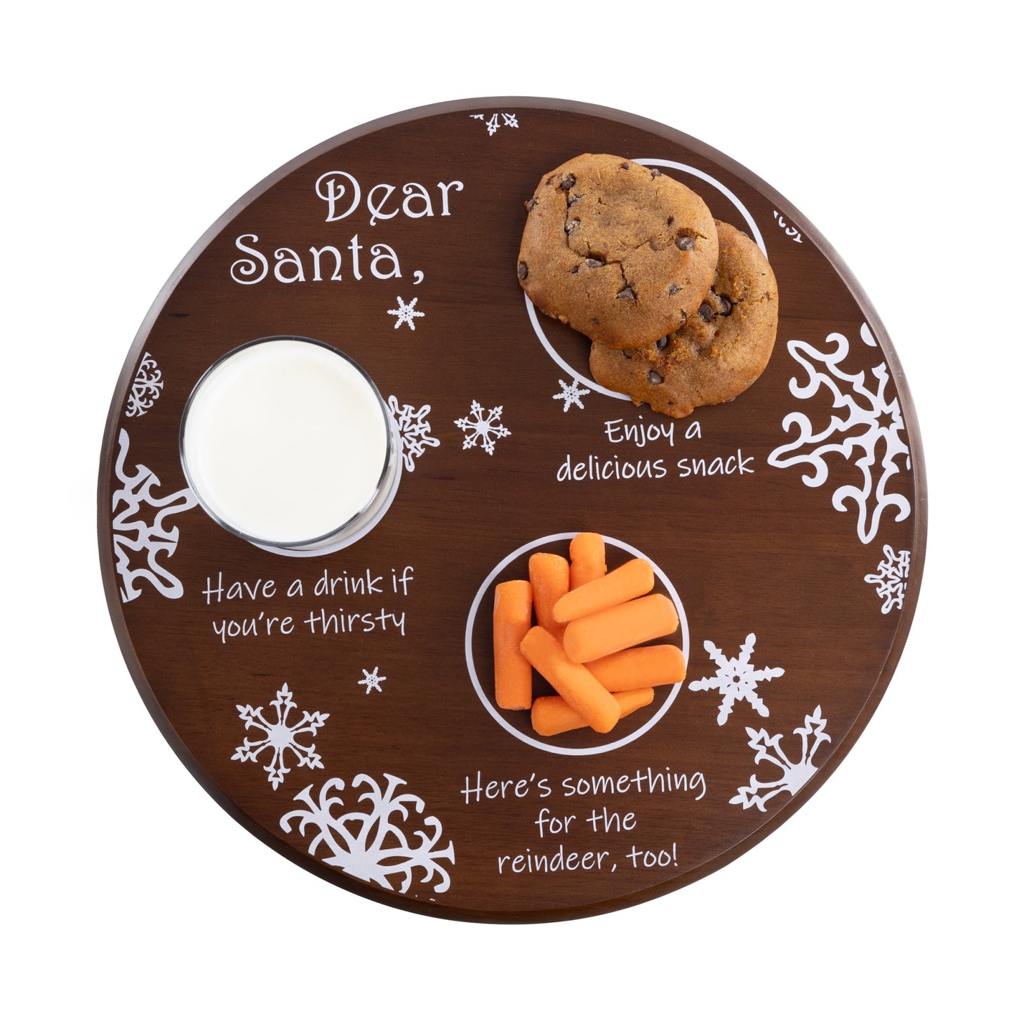 Dear Santa Milk & Cookies Serving Tray