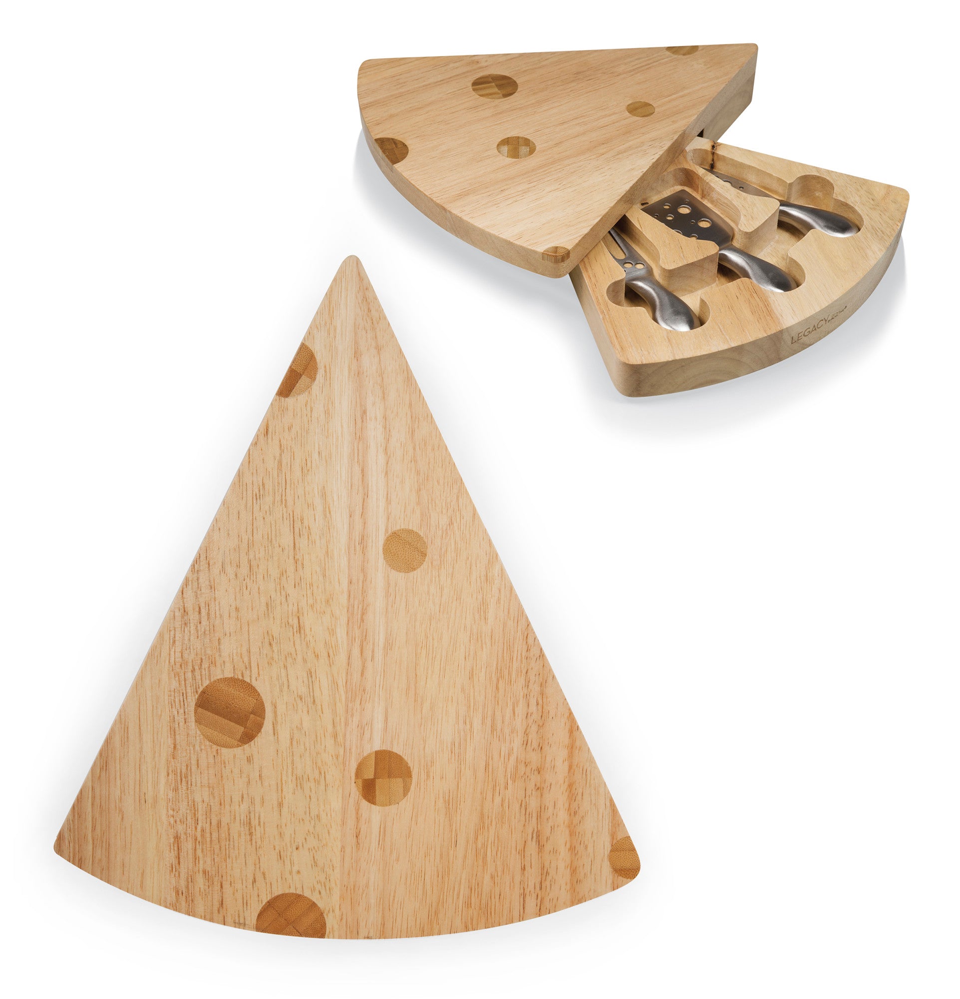 Picnic Time Toscana Original Swiss Cheese Cutting Board & Tools Set - Thumbnail 2