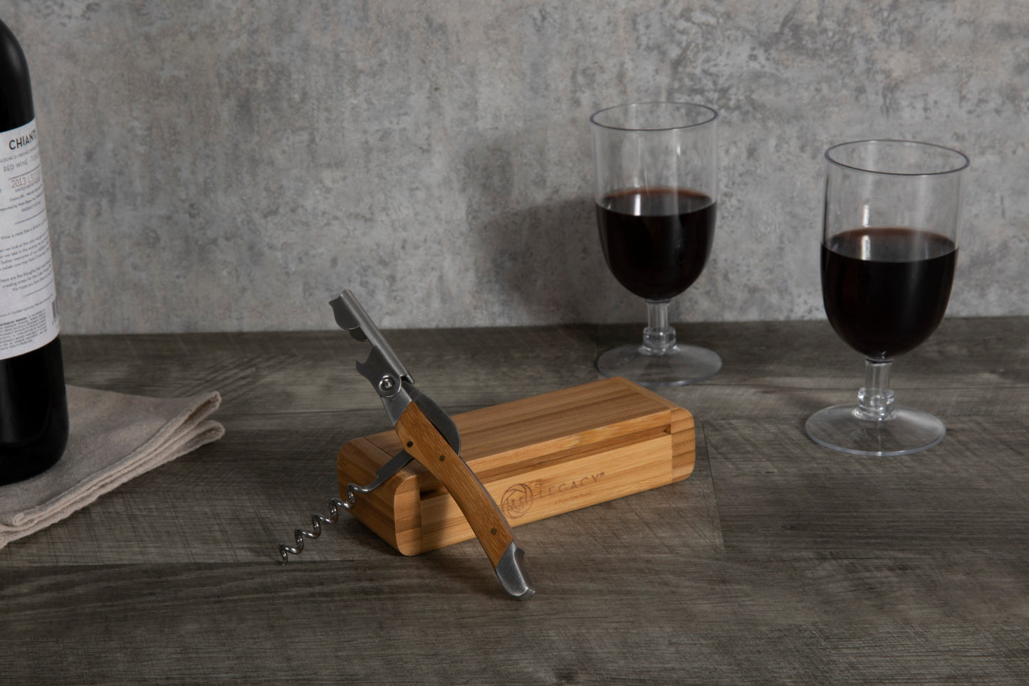 Elan Deluxe Corkscrew In Bamboo Box