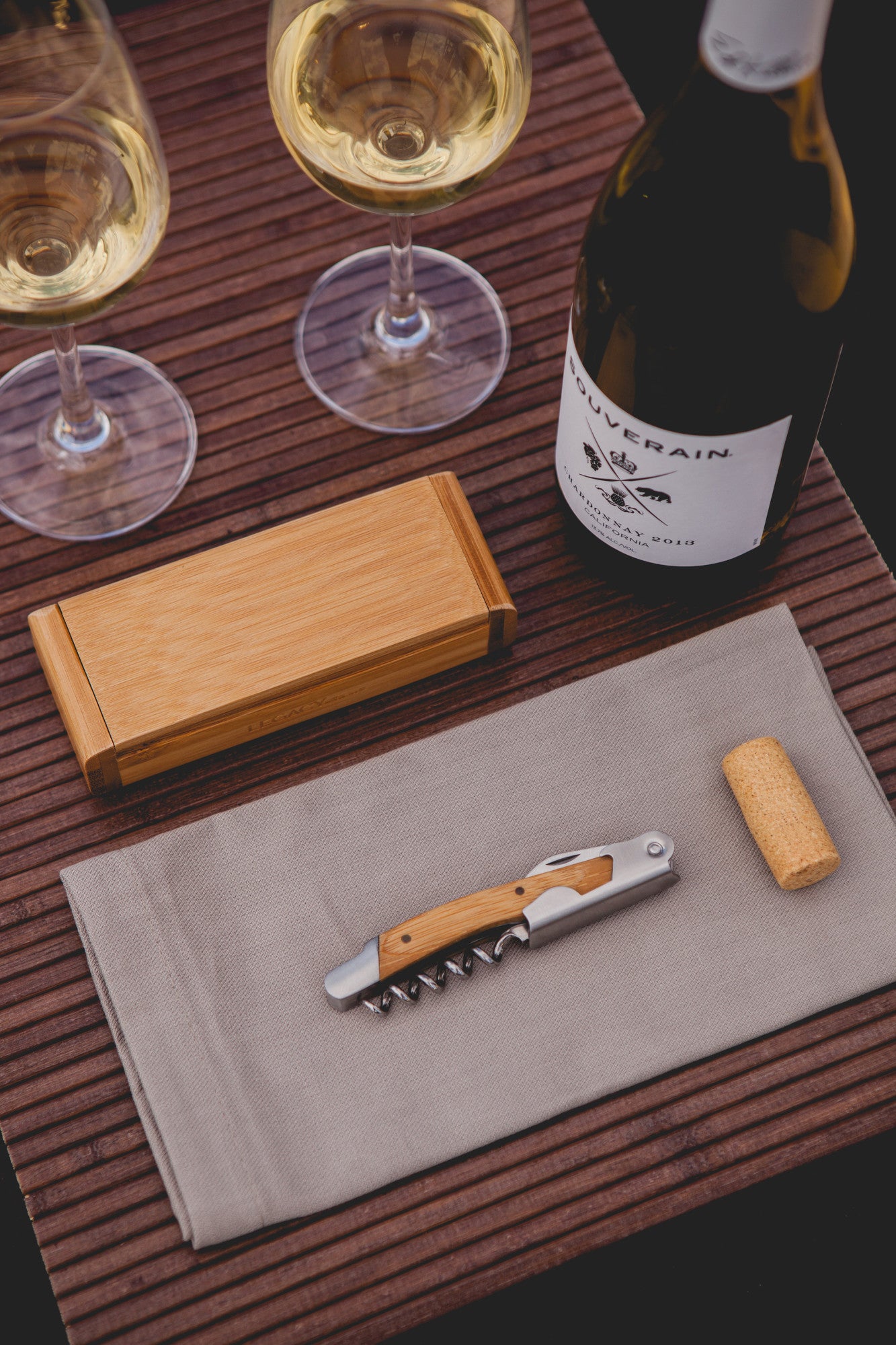 Elan Deluxe Corkscrew In Bamboo Box