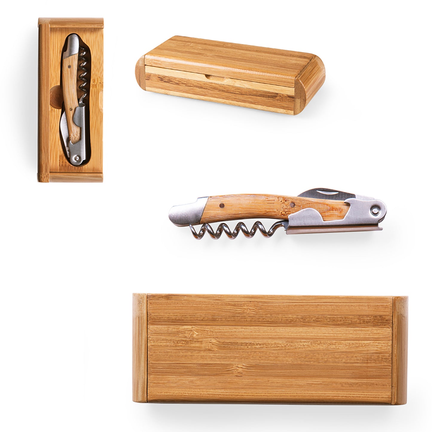 Elan Deluxe Corkscrew In Bamboo Box
