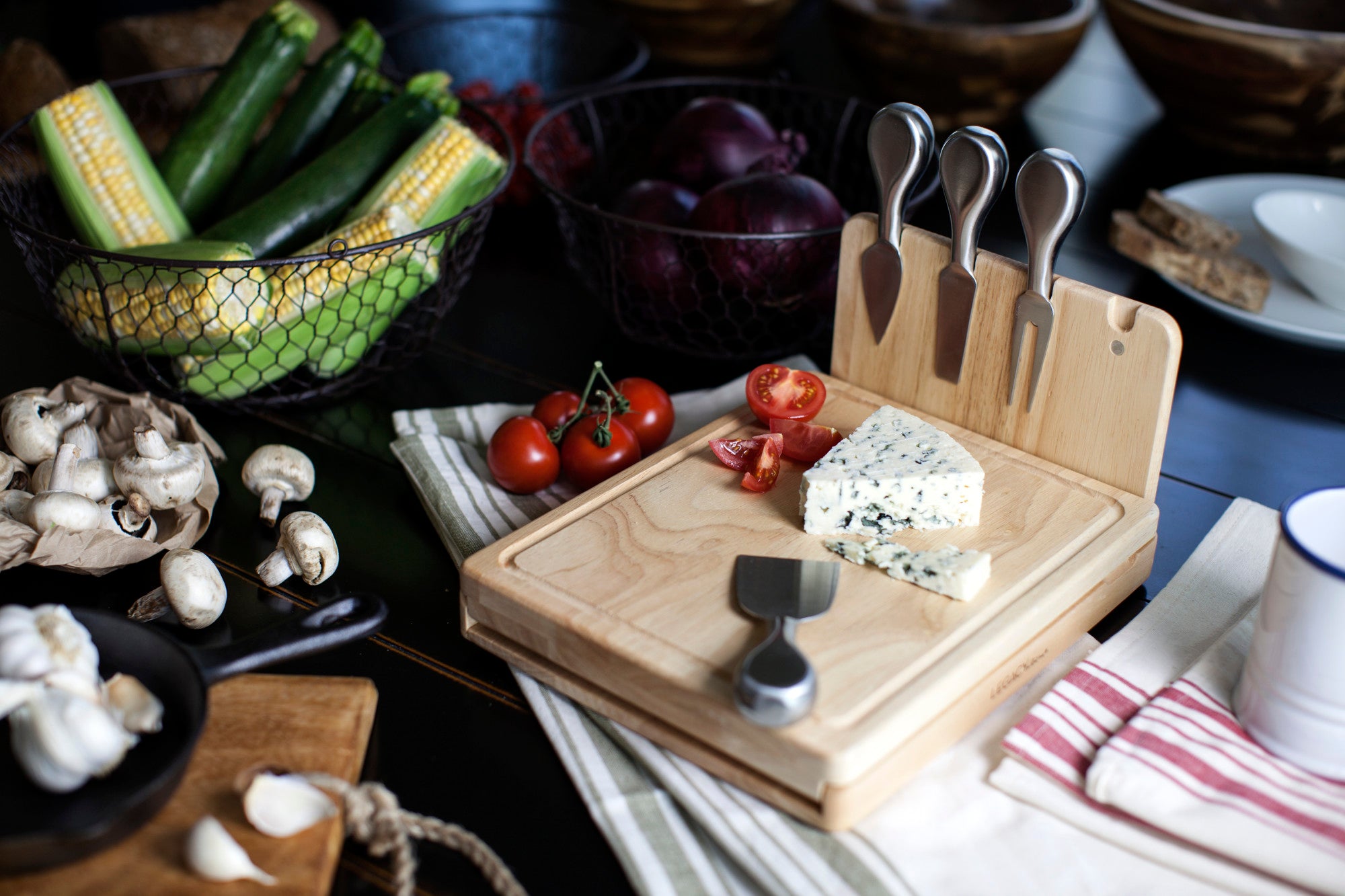 Asiago Cheese Cutting Board & Tools Set - Thumbnail 3
