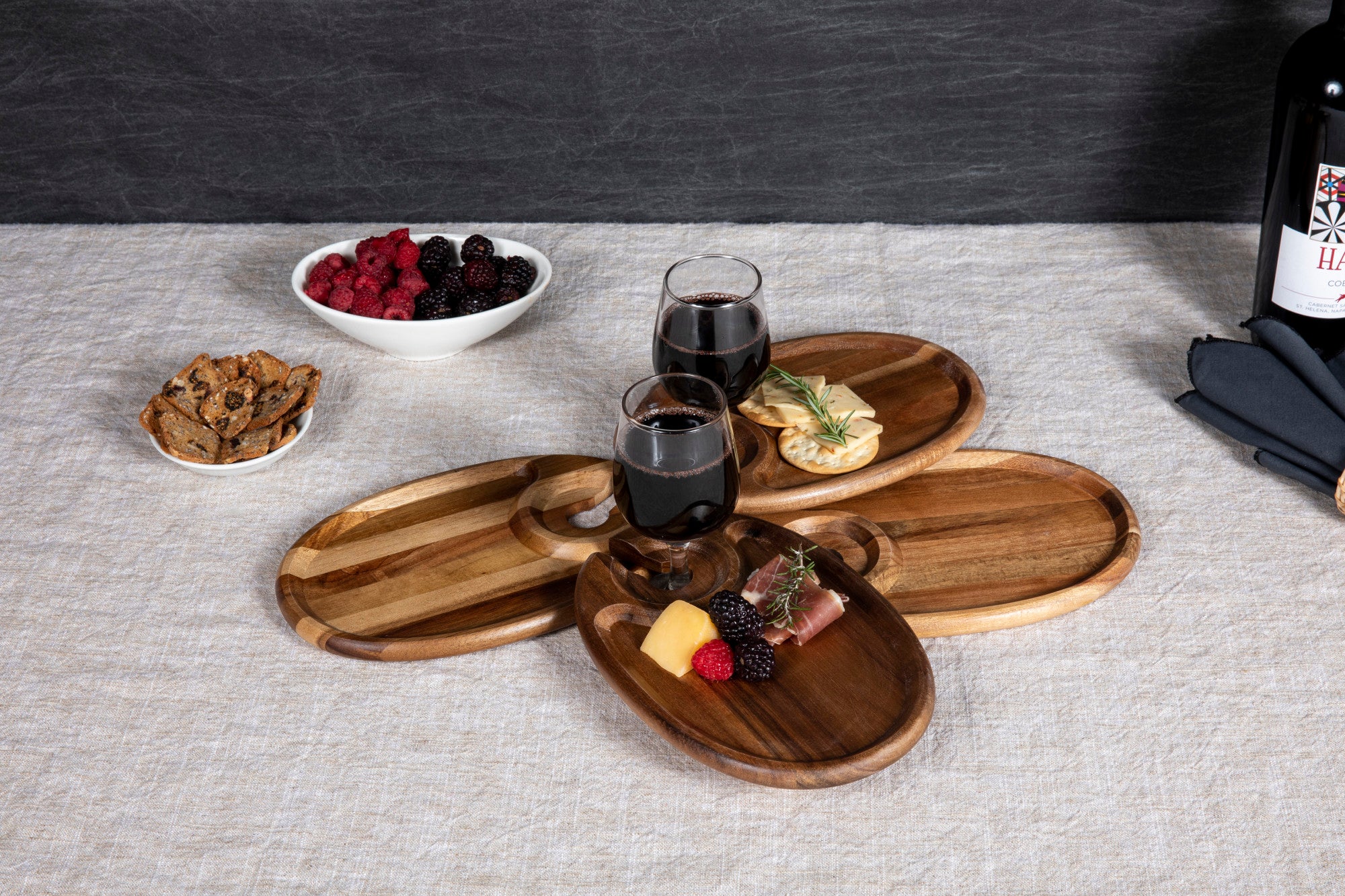 Wine Appetizer Plate Set Of 4 - Thumbnail 4