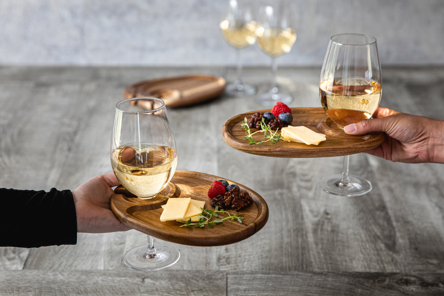 Personalized Wine Appetizer Plate Set Of 4