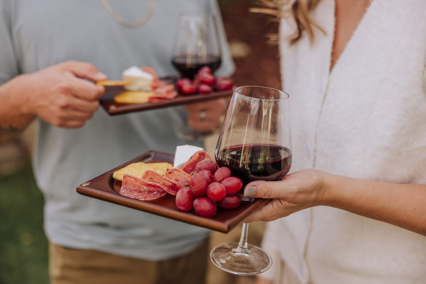 Rectangle Wine Appetizer Plate Set of 4