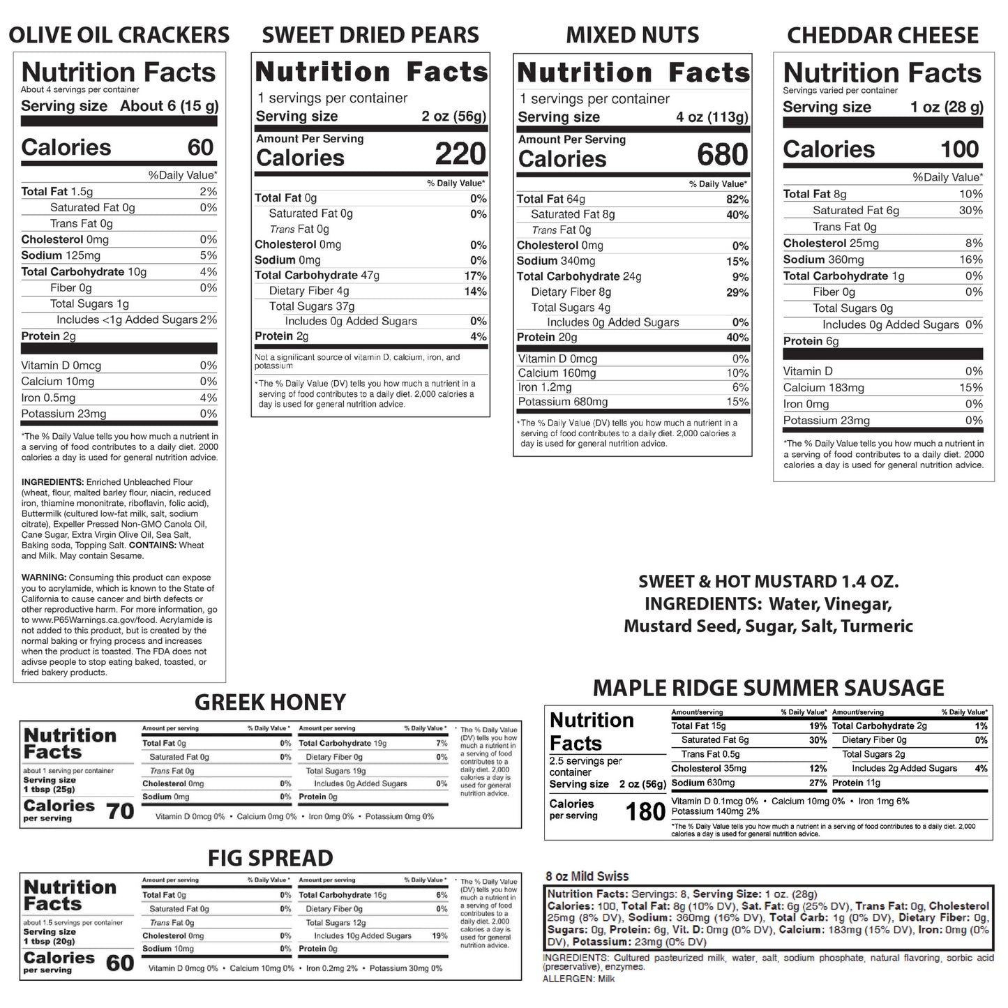 Ovale Cutting Board with Gourmet Gift Pack