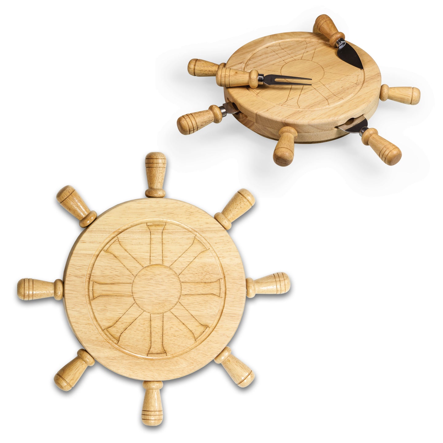 Mariner Lazy Susan Cheese Cutting Board & Tools Set