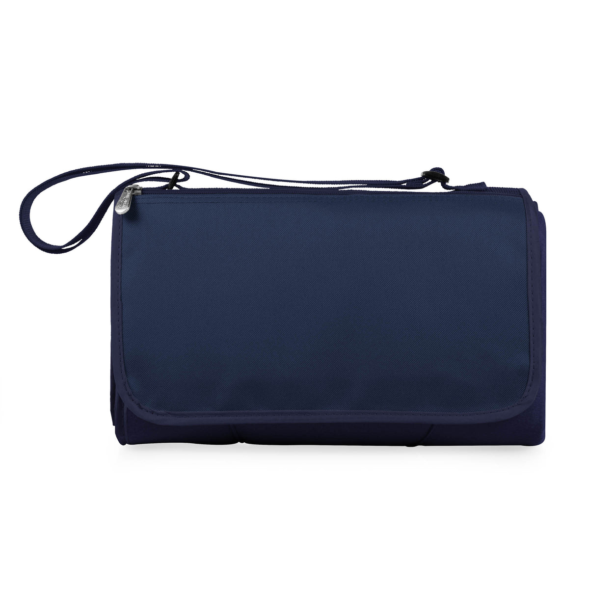 Outdoor Picnic Blanket Tote - Navy Blue with Blue Flap