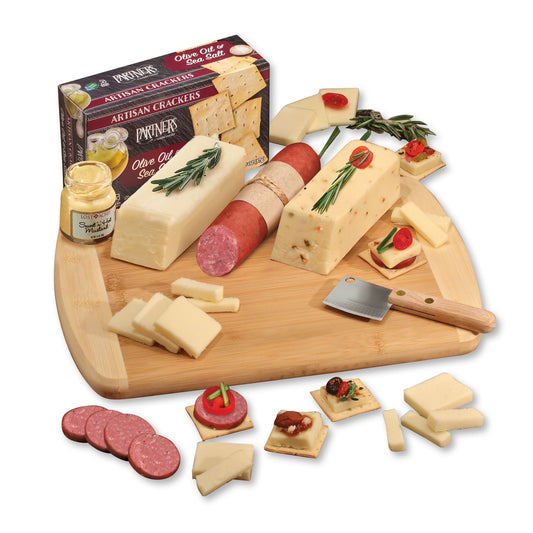 wisconsin cheeses, summer sausage, crackers