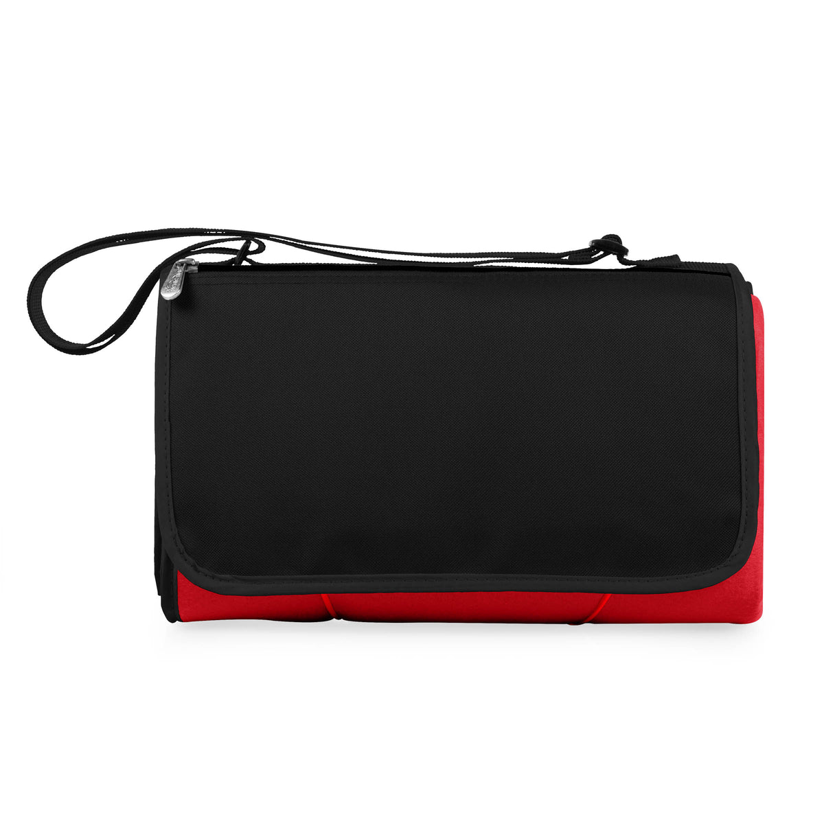 Outdoor Picnic Blanket Tote - Red with Black Flap