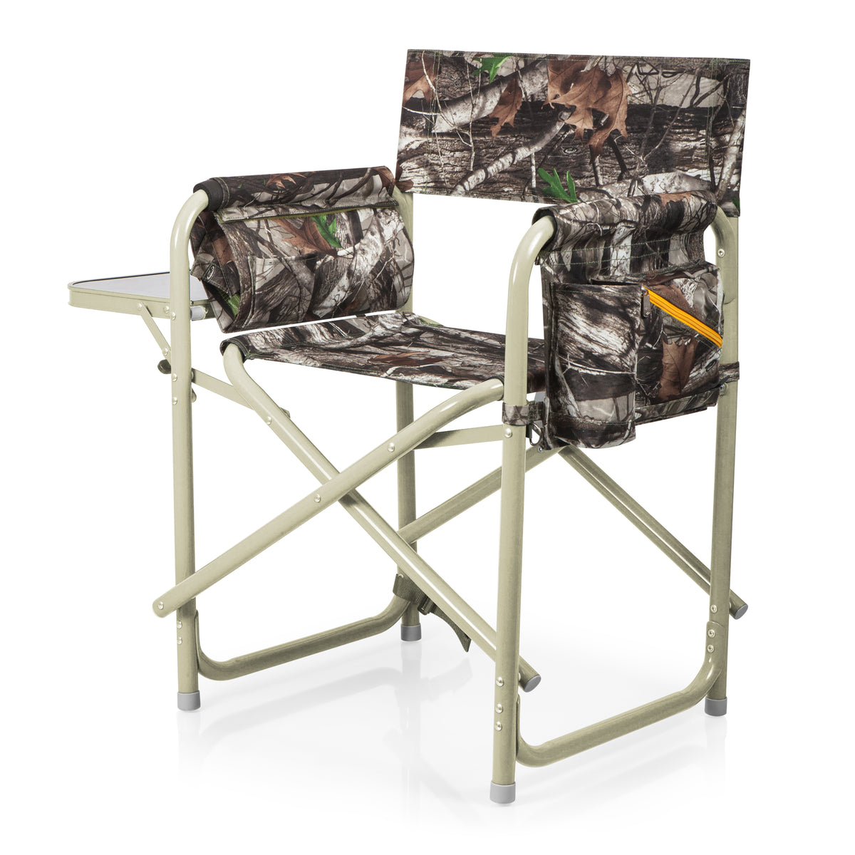 Directors Folding Chair with Side Table, Caddy and Umbrella Loop by Oniva - Camouflage