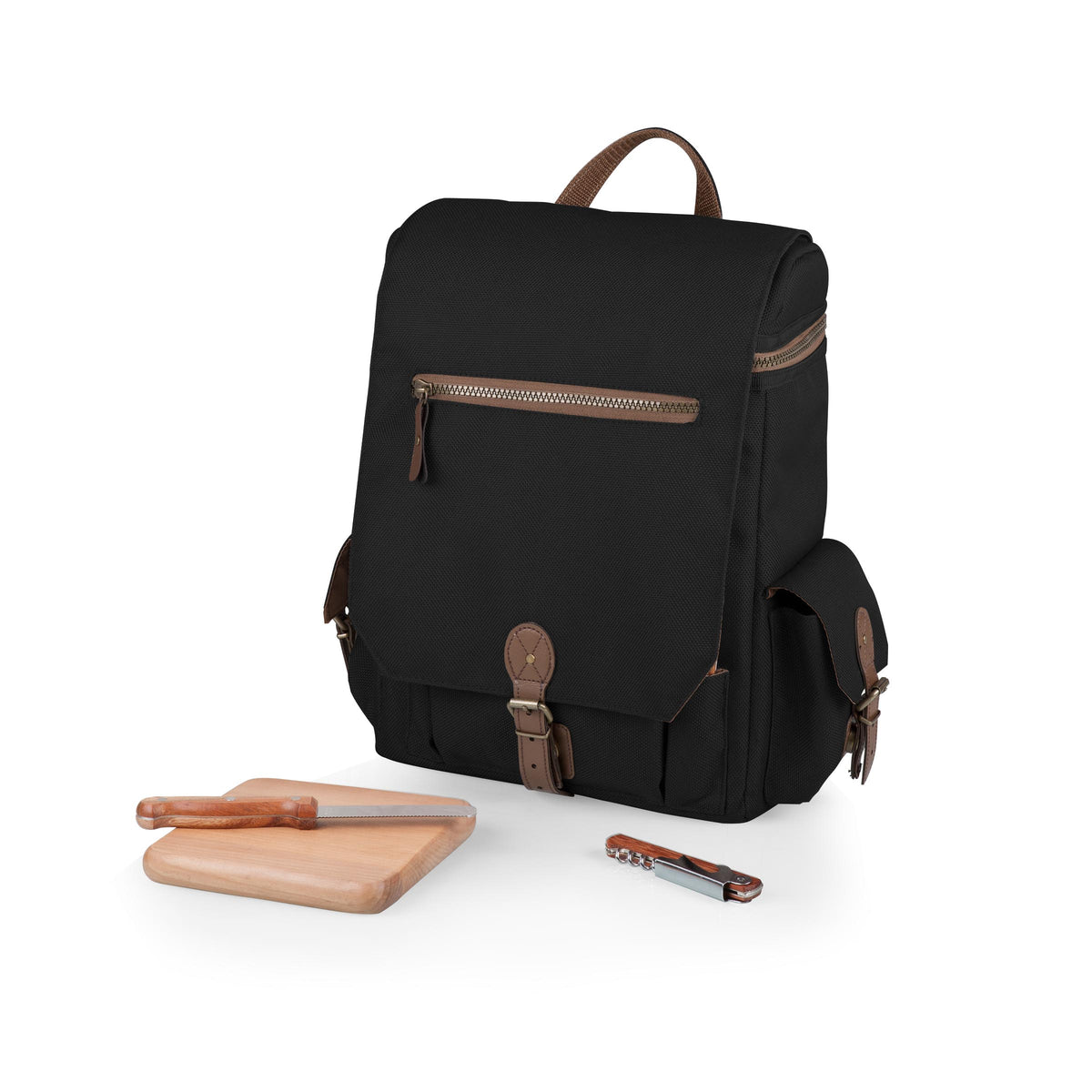 Moreno 3-Bottle Wine & Cheese Tote - Black
