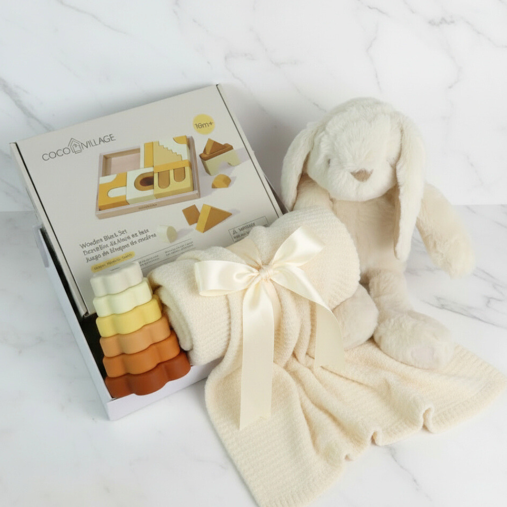 Welcome Baby Gift Box with Plush Bunny