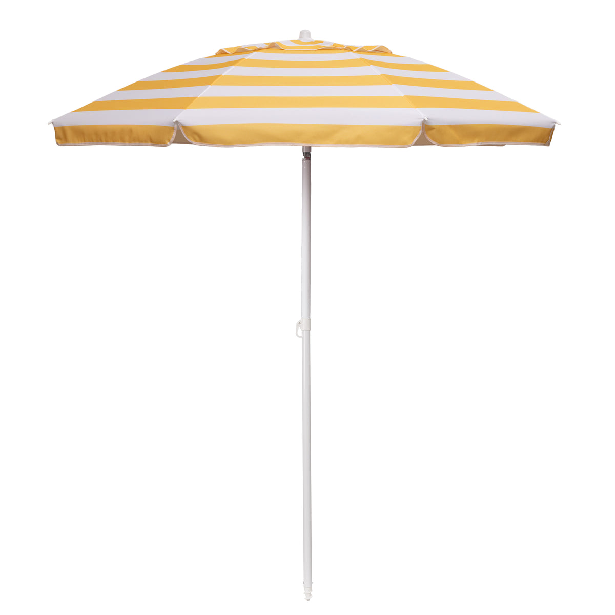 5.5 Ft. Portable Beach Umbrella - Yellow Cabana Stripe