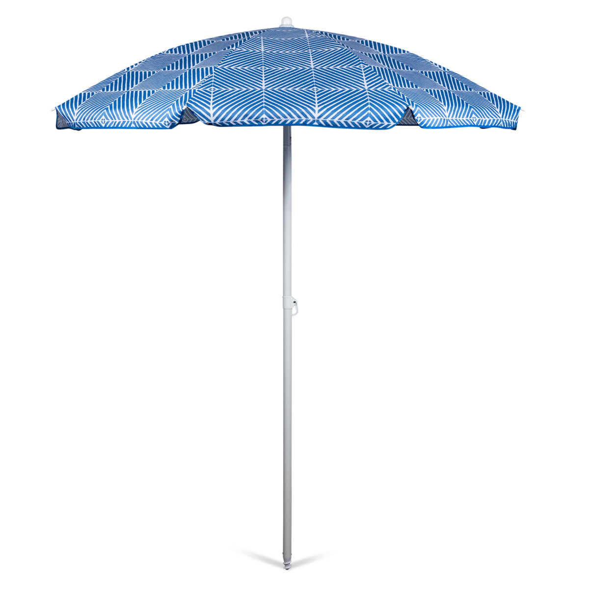 5.5 Ft. Portable Beach Umbrella - Blue Athens Pattern