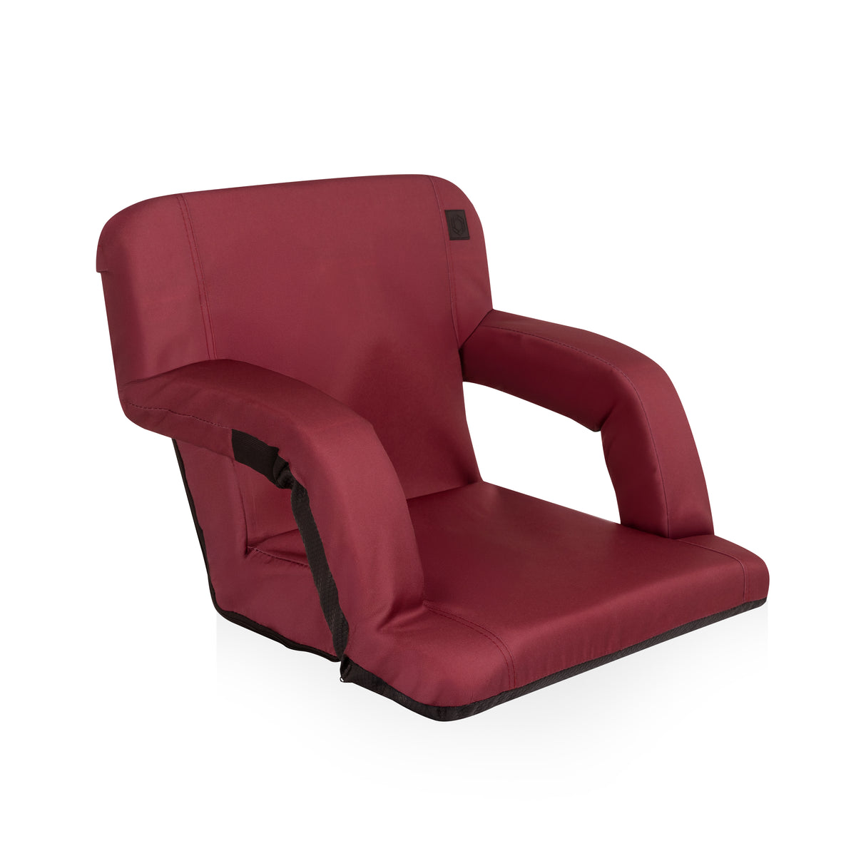 Ventura Portable Reclining Stadium Seat with Backpack Straps - Burgundy
