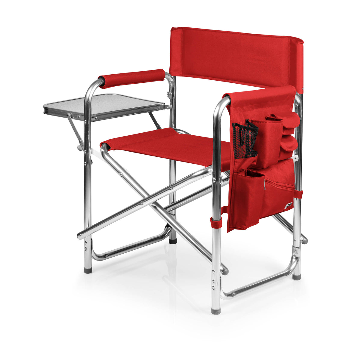 Sports Chair with Side Table, Armrest Caddy and Insulated Beverage Pockets - Red (809-00-100-000-0)