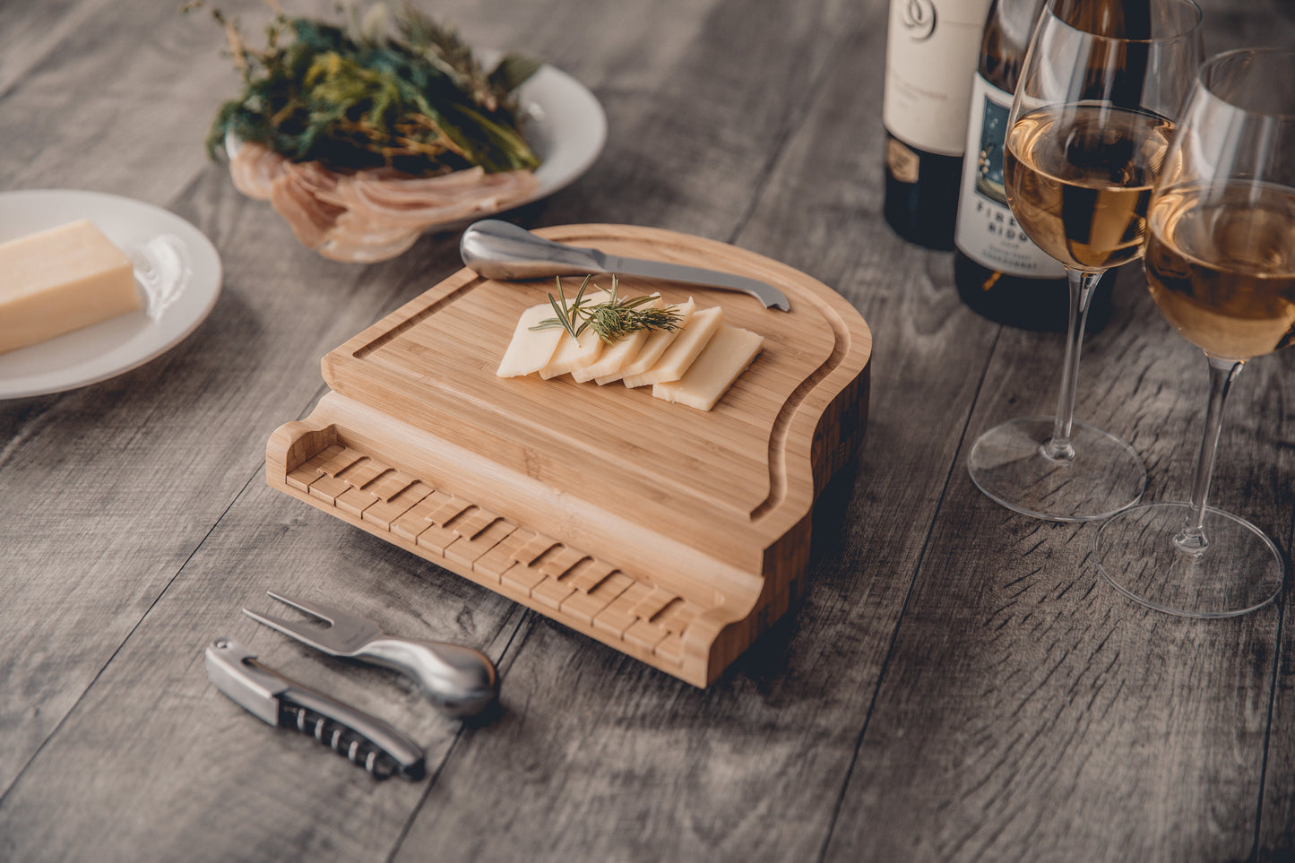 Piano Cheese Cutting Board & Tools Set