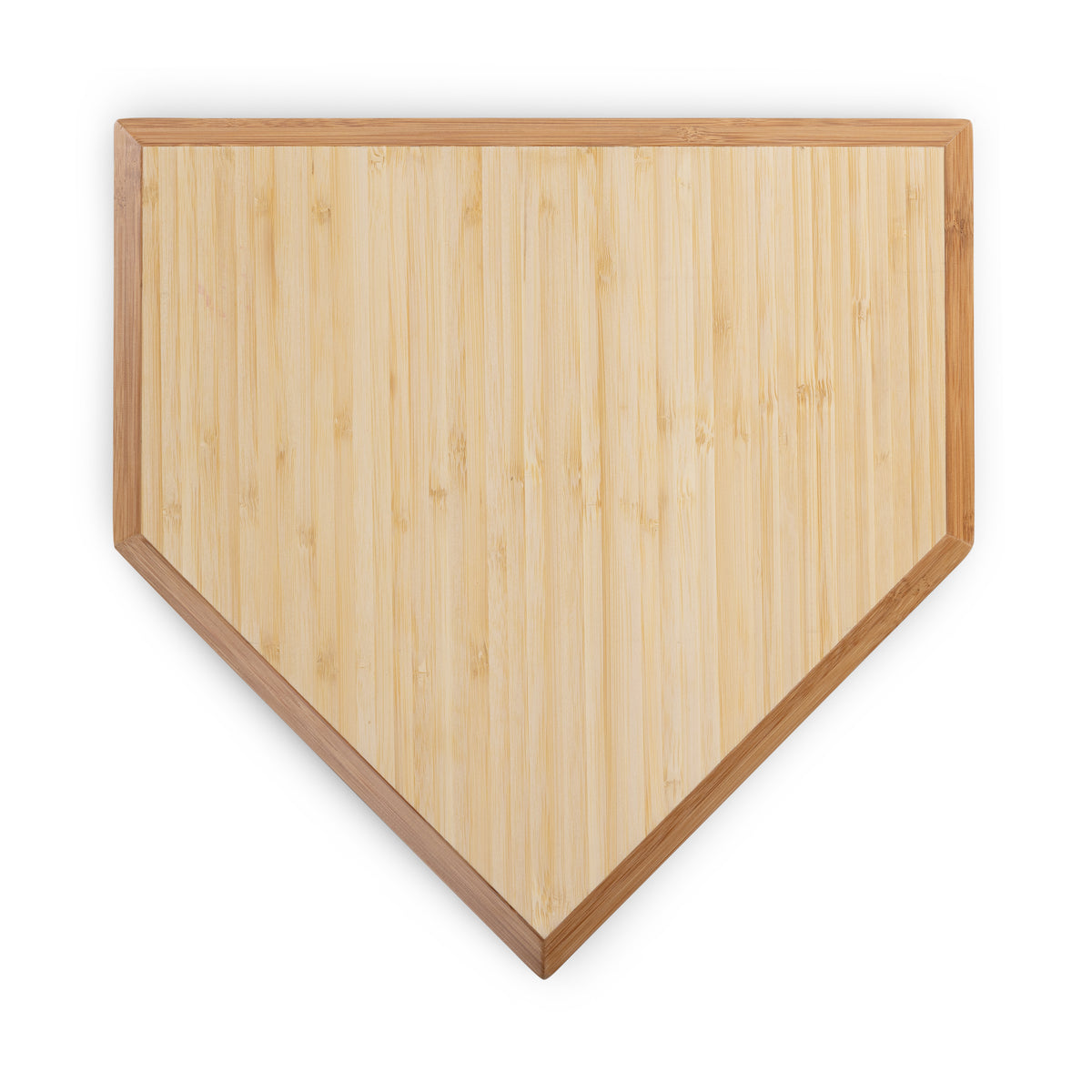 Home Plate Baseball-Shaped Bamboo Serving Board with Wall Mount