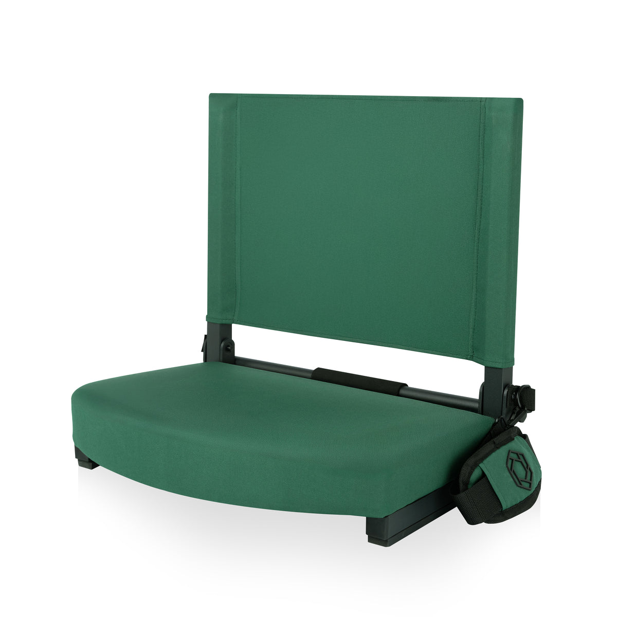 Gridiron Padded Folding Stadium Seat with Bleacher Hook - Green
