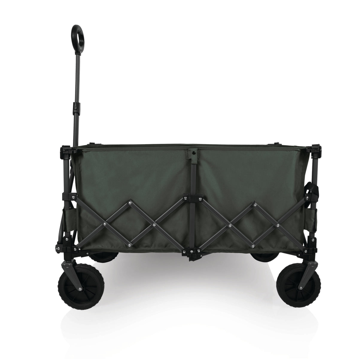 Collapsible Folding Wagon with Telescoping Handle & 225 lb. Capacity - Moss Green