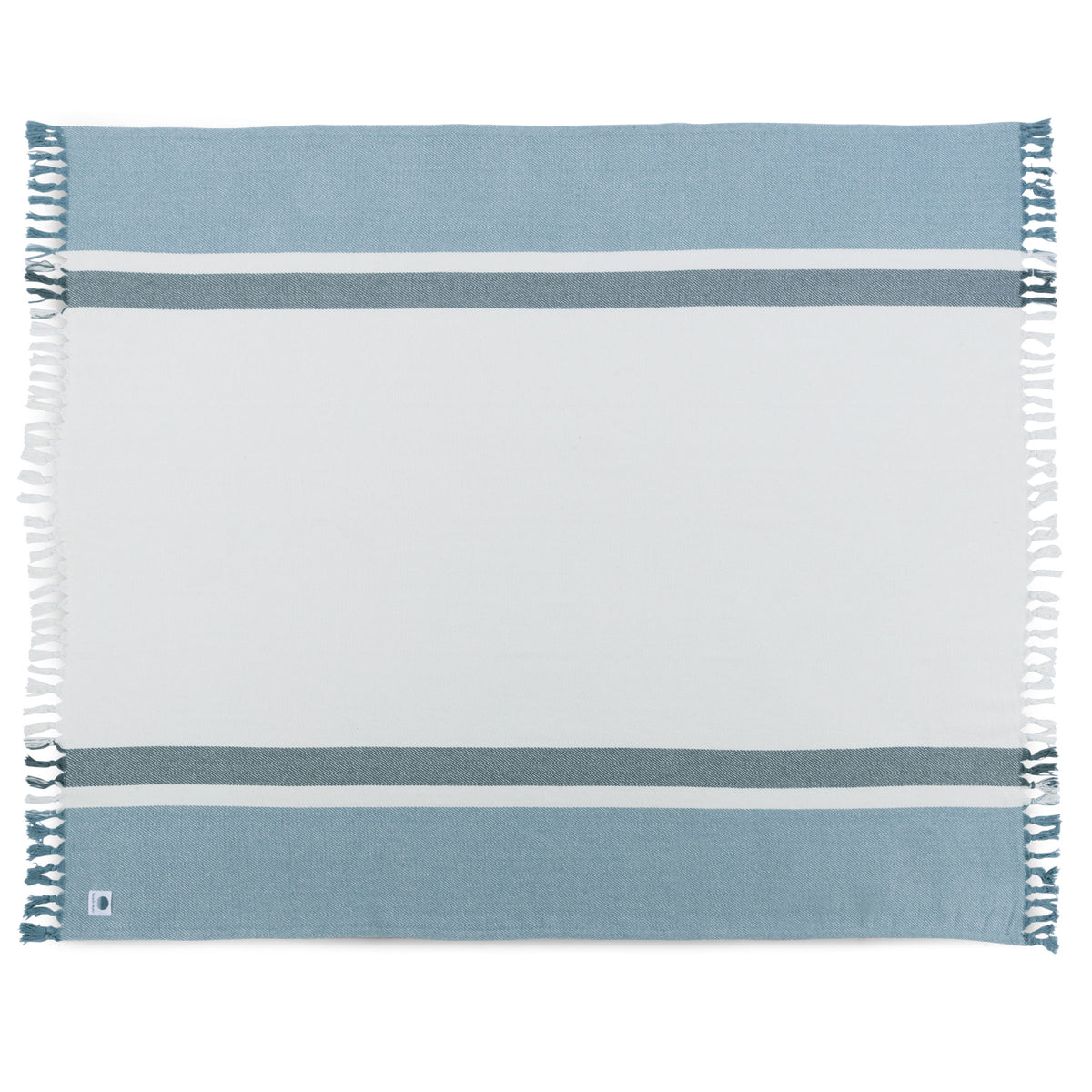 Oceanside Beach Blanket | Washable Cotton Beach Blanket by Picnic Time - High Tide Stripe