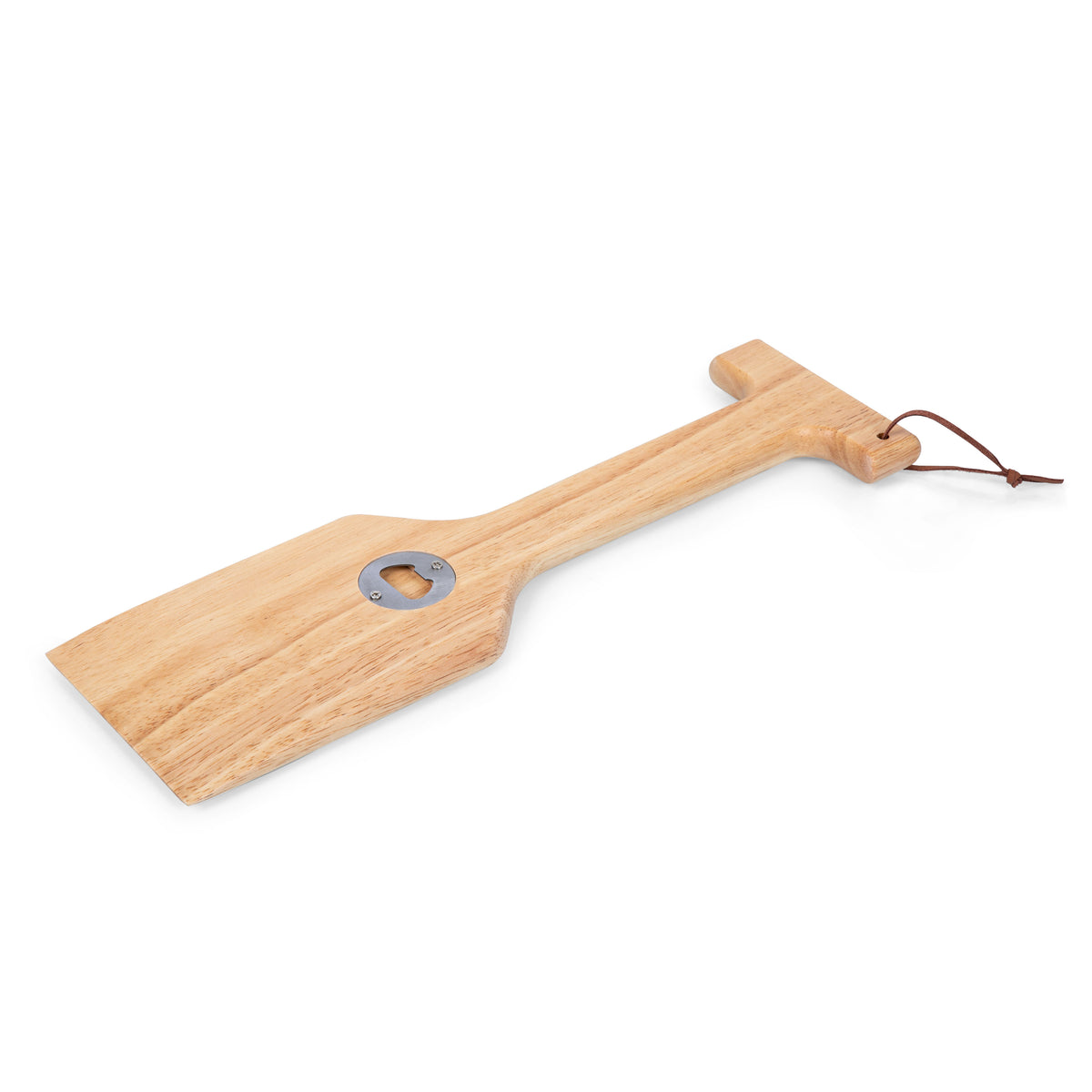 Hardwood BBQ Grill Scraper with Bottle Opener and Hanging Loop