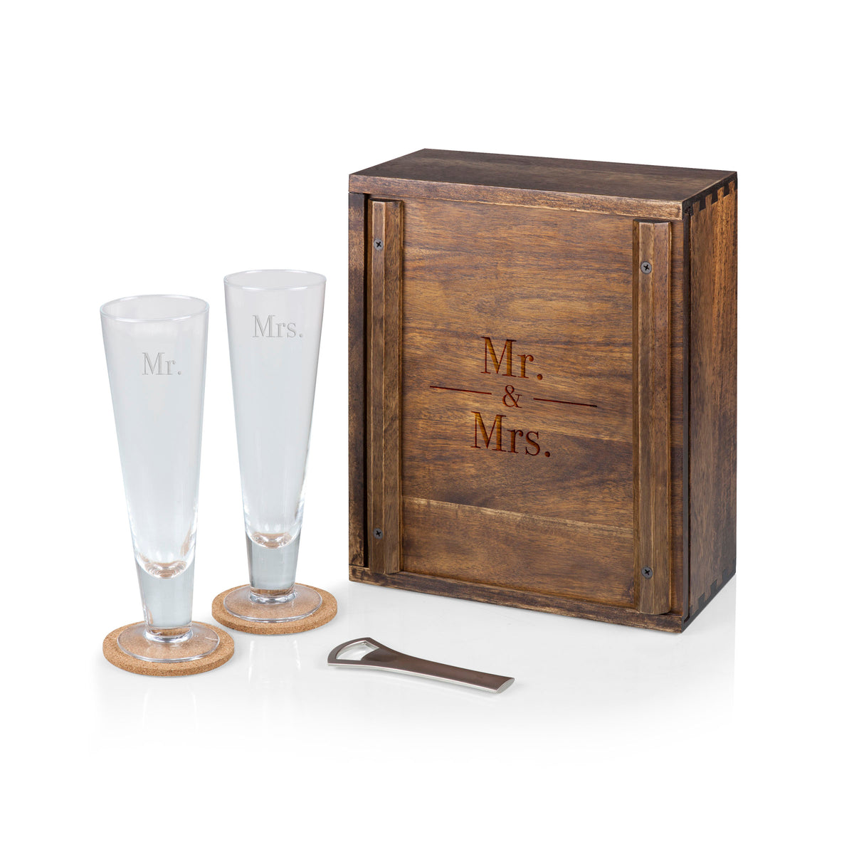 Wedding/Anniversary - Mr/Mrs - Pilsner Beer Glass Gift Set