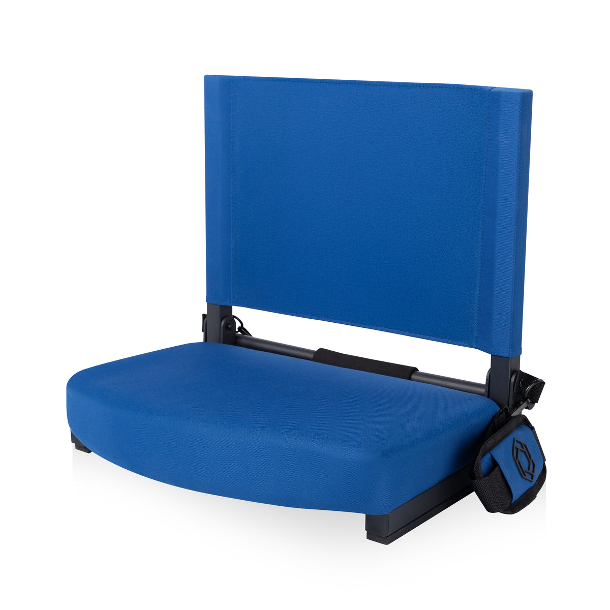 Gridiron Padded Folding Stadium Seat with Bleacher Hook - Blue