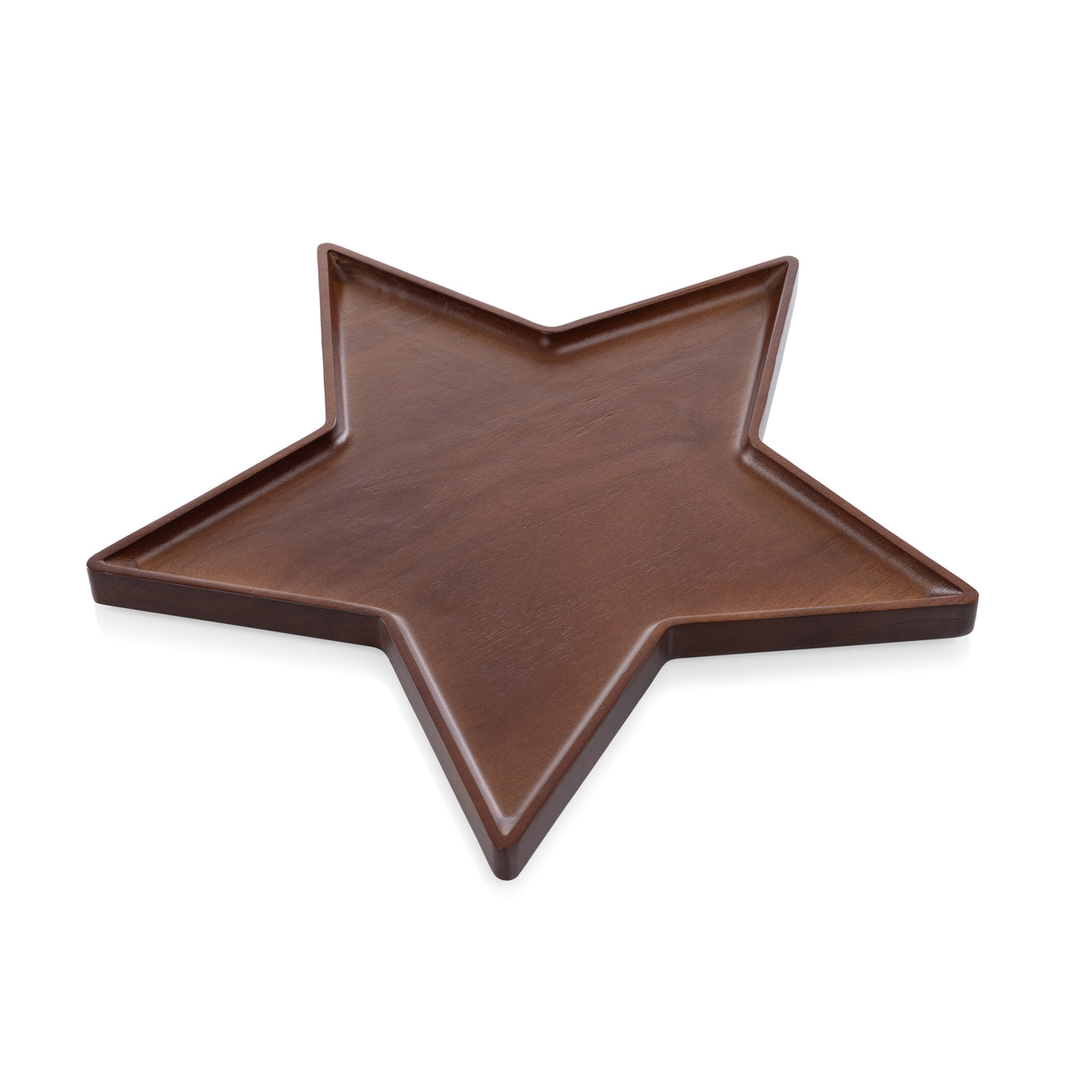 Star-Shaped Dark Parawood Serving Board