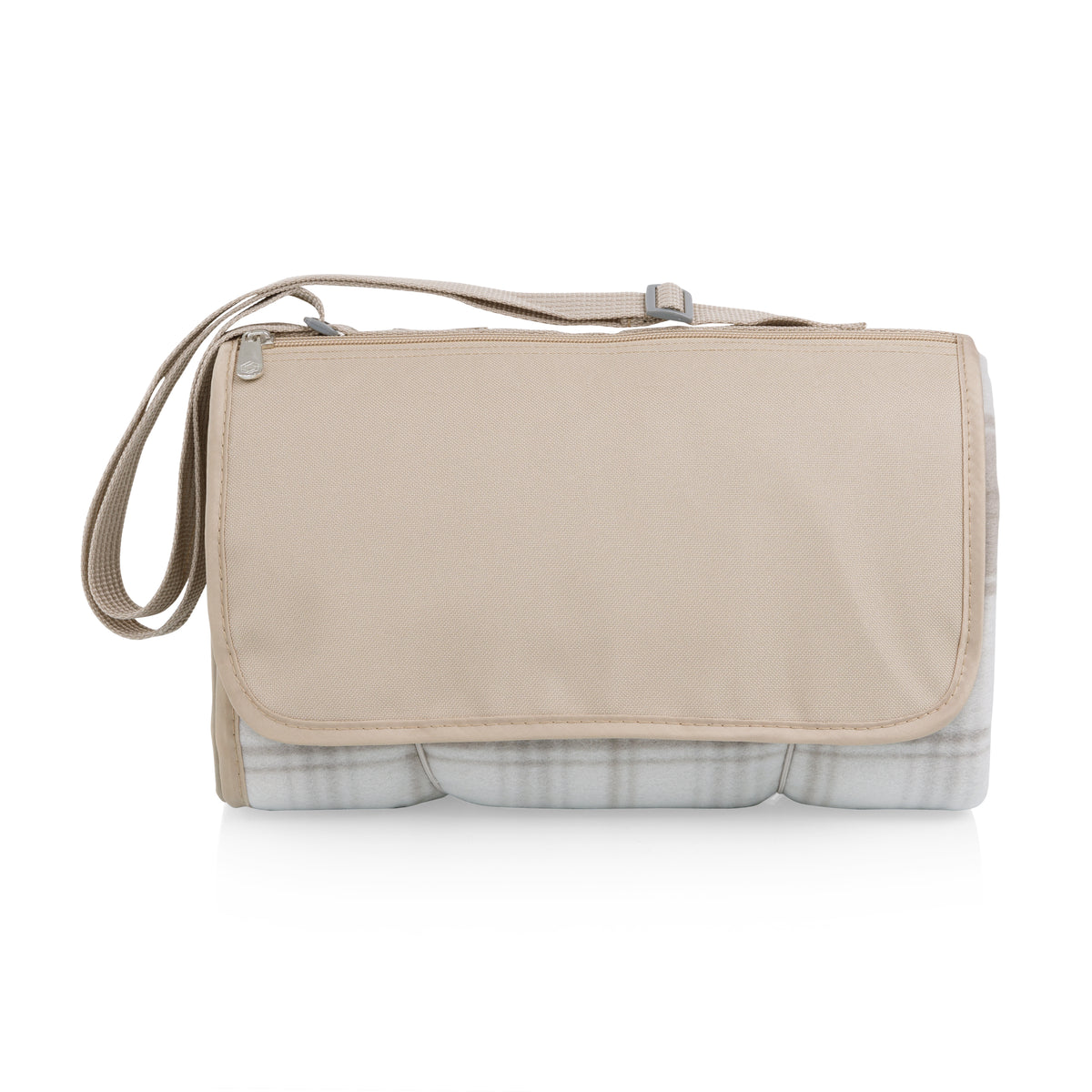 Outdoor Picnic Blanket Tote - Neutral Plaid
