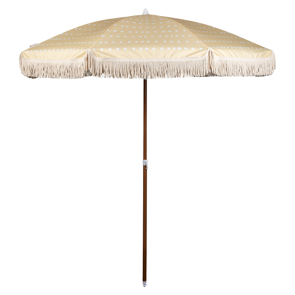 Summerland 6.5 ft. Portable Beach Umbrella with UV 50+ Protection and Canvas Fringe - Havana