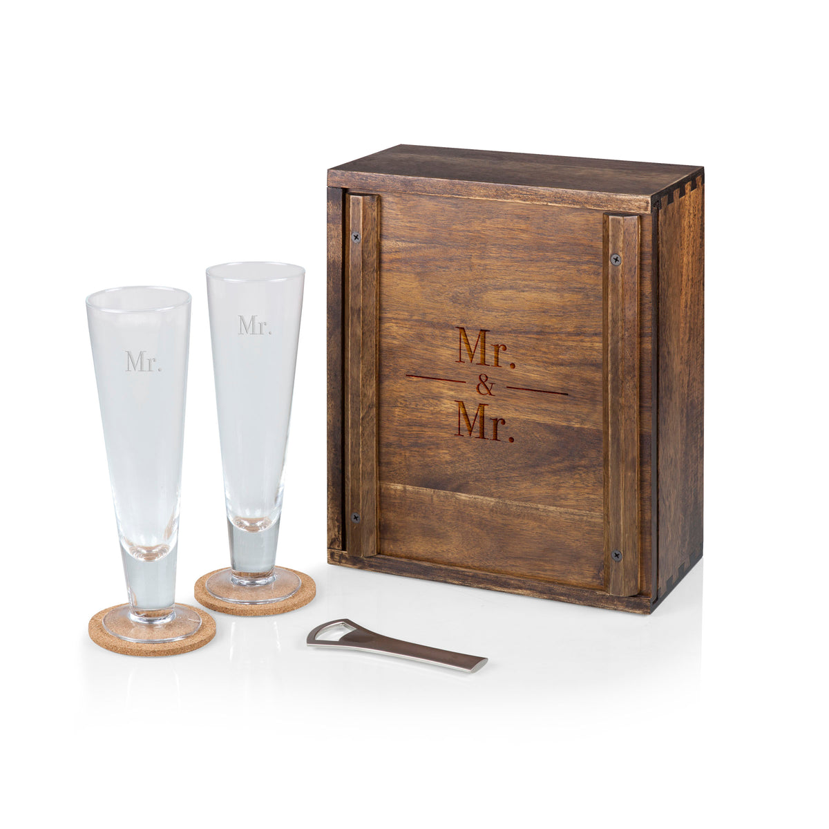 Wedding/Anniversary - Mr/Mr - Pilsner Beer Glass Gift Set
