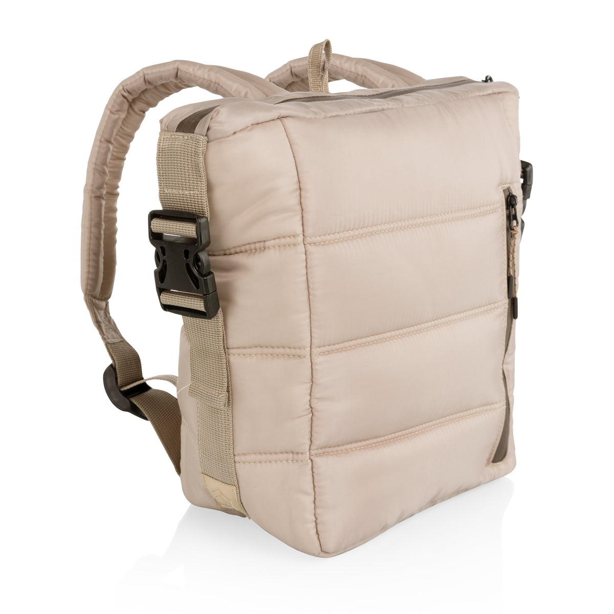 Everyday Quilted Washable Backpack Cooler with 12-Can Capacity - Shale Brown