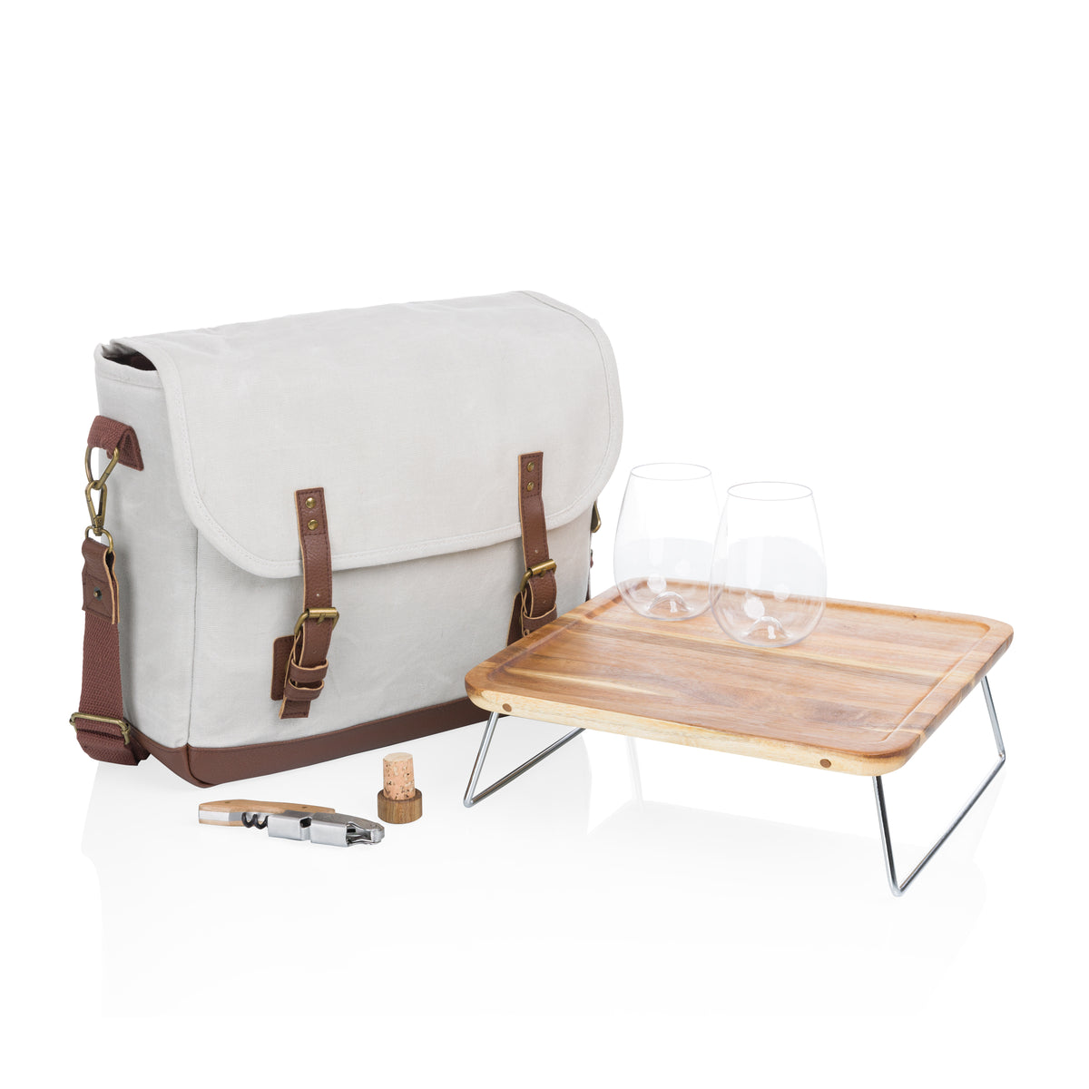 Adventure Wine Tote - Off-White