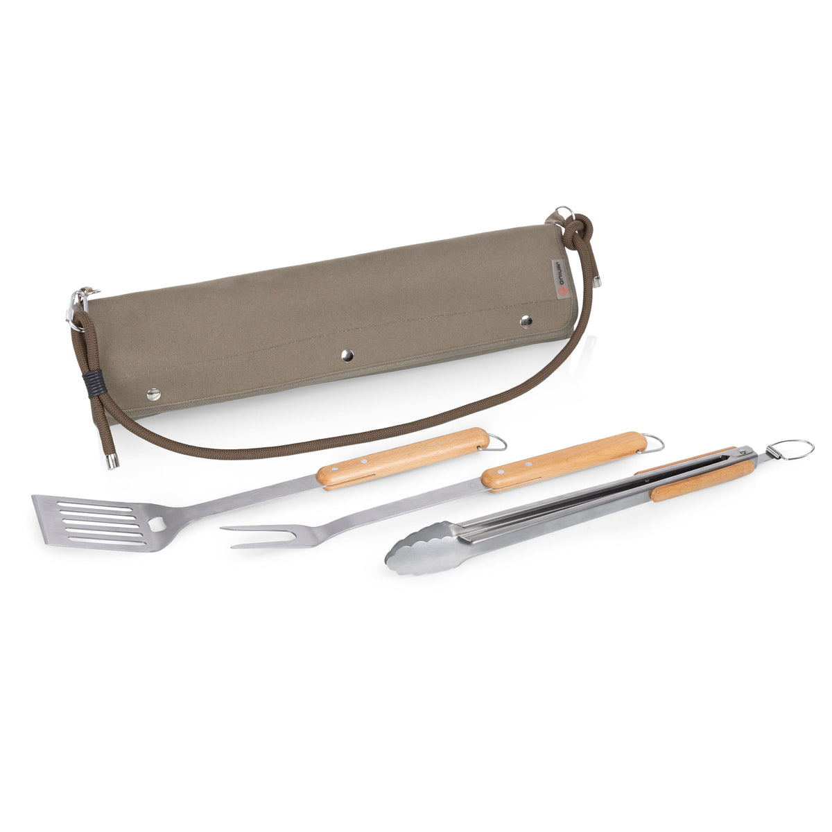 BBQ Roll-Up 3-Piece Grill Tool Set - Green