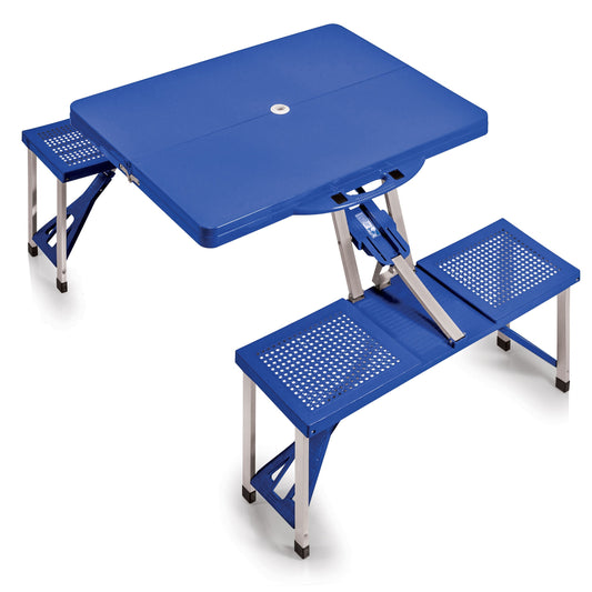 Picnic Table Portable Folding Table with Seats - Royal Blue