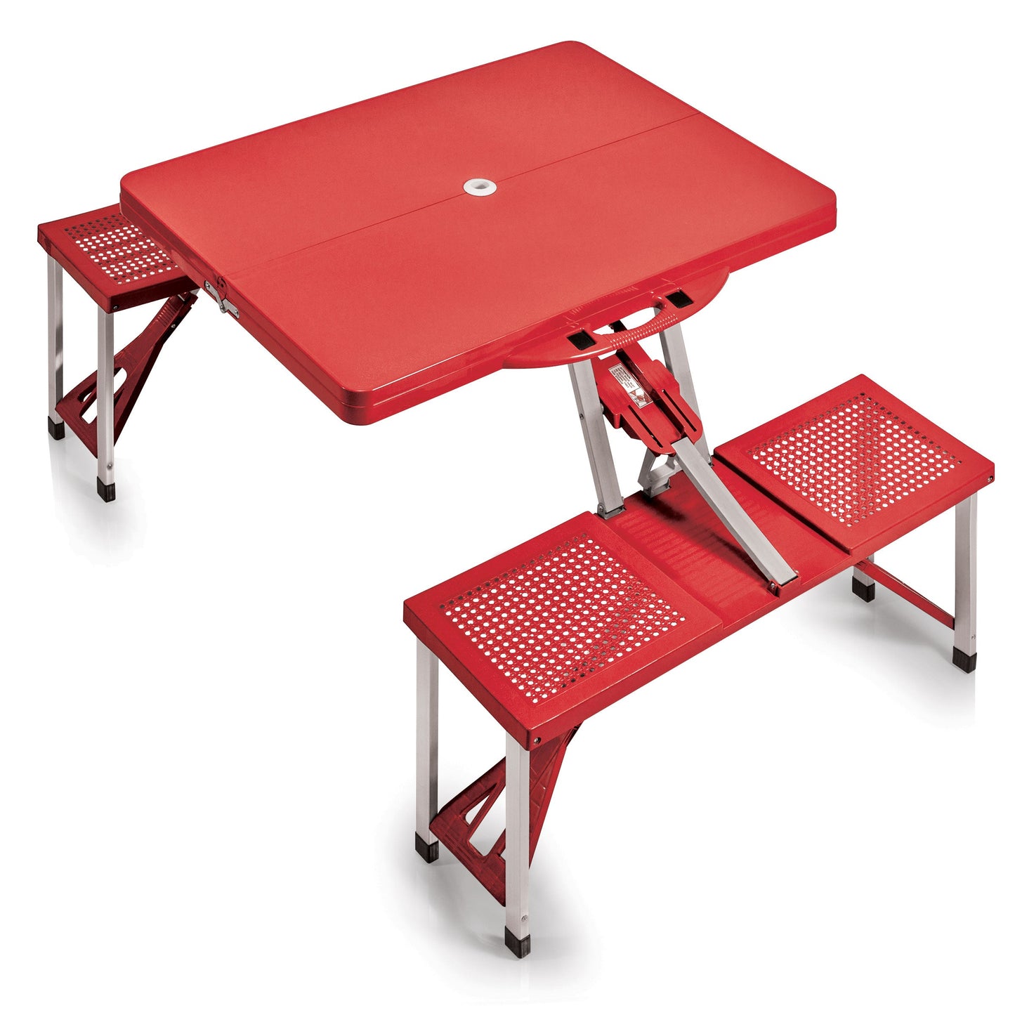 Picnic Table Portable Folding Table with Seats - Red