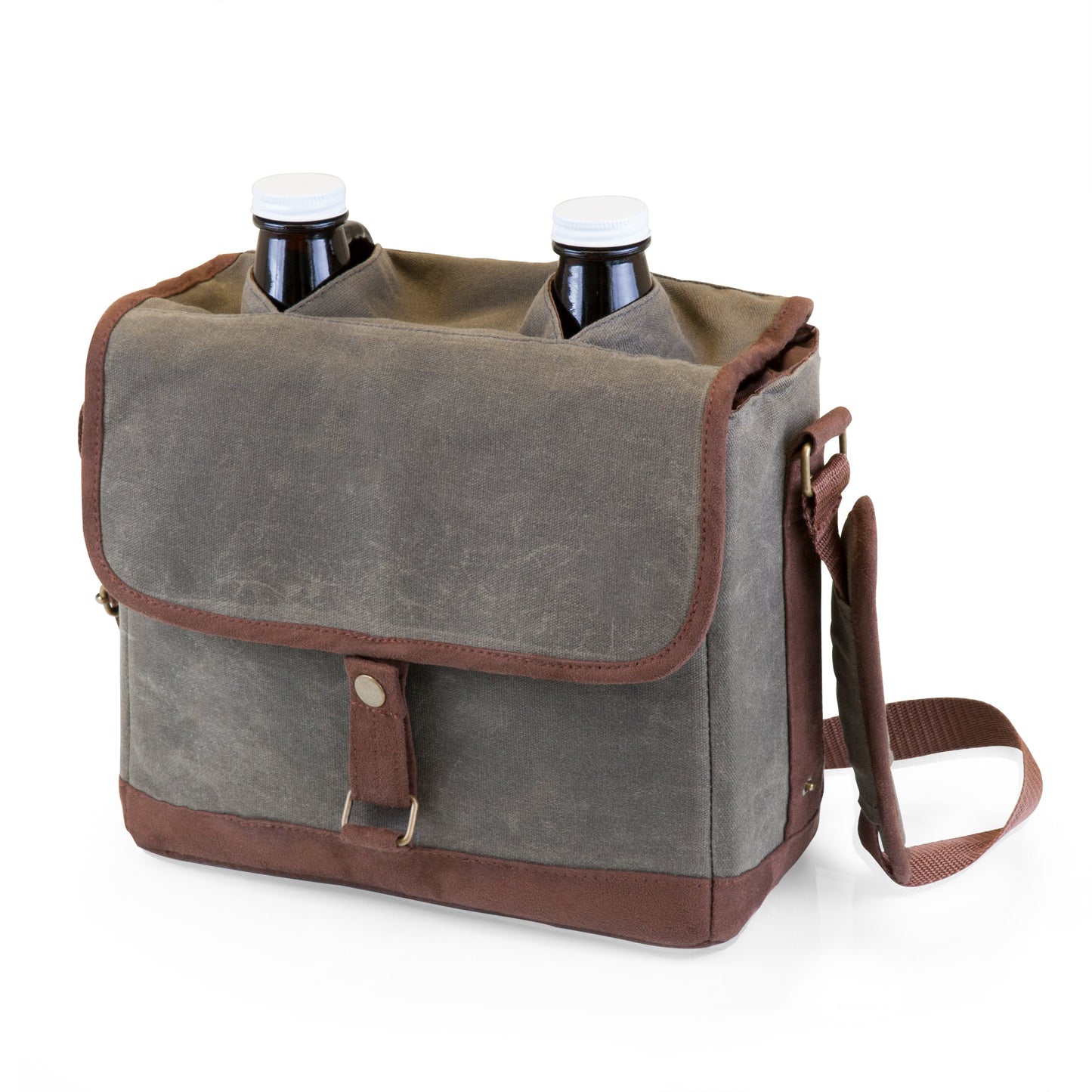 Insulated Double Growler Tote with 64 oz. Glass Growlers
