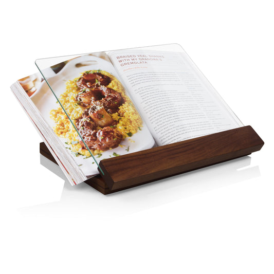 Prodigio Cookbook Stand with Tempered Glass & Signed Cookbook